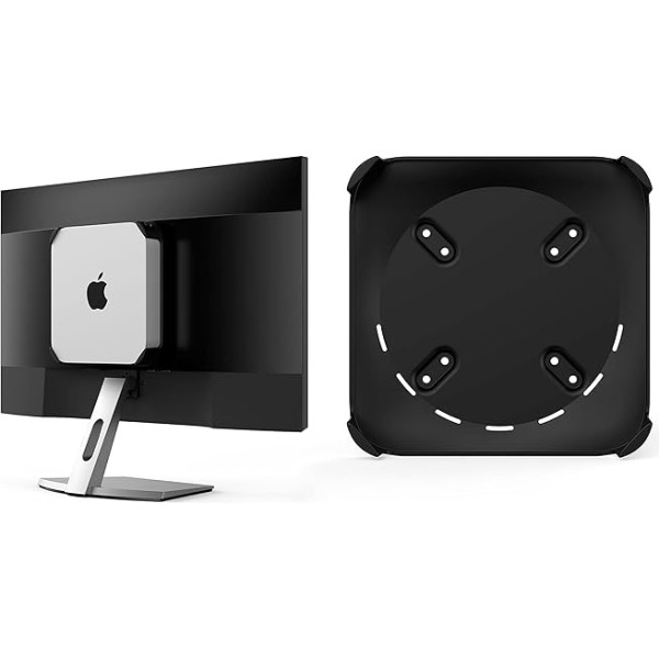 HumanCentric VESA Mount Compatible with Mac Mini, Custom Mount Compatible with Mac Mini, VESA Compatible, Wall Mount, Under Desk, Patented