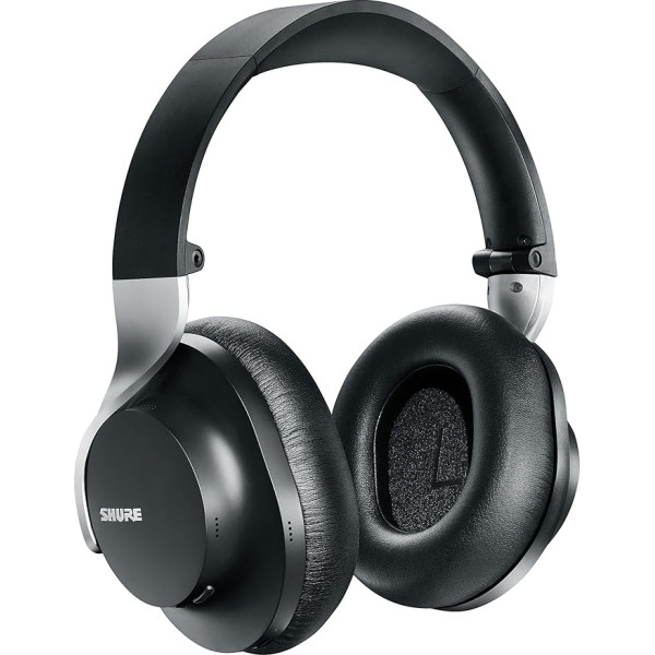 Shure AONIC 40 Over Ear Wireless Bluetooth Noise Cancelling with Microphone, 25 Hours Battery Life, iPhone and Android Compatible, Black