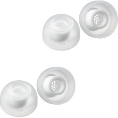 AZLA SednaEarfit MAX TWS 6 - Replacement Eartips for Wireless Headphones - Noise Reducing Silicone Earbuds - Tips Compatible with Sony, Samsung, Sennheiser and Devialet (White, MS)