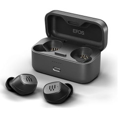 EPOS GTW 270 Wireless Gaming Bluetooth Headphones In Ear, Noise Reducing, Closed Design, Dual Microphones, Ergonomic, IPX 5 Waterproof, Charger, 20 Hours Playtime