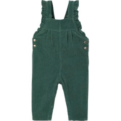 Vertbaudet Girls Baby Corduroy Dungarees with Valances