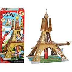 Bandai - Miraculous - Deluxe Paris Playset - Large Play Monument 1.20 m - Tower with 40 Accessories Stores Zip Line - Dolls Not Included - Toy for Children from 4 Years - P50659