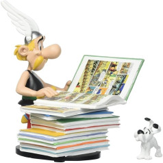 Plastoy SAS PLA00128 Asterix Sitting on a Stacking of Books Reedition, Multi-Colour