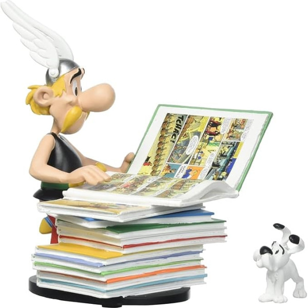 Plastoy SAS PLA00128 Asterix Sitting on a Stacking of Books Reedition, Multi-Colour
