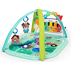 Baby Einstein Farm Explorers 4-in-1 Kickin' Tunes Musical Meadow Music & Language Discovery Play Arch Play Mat with Kick Piano 0 Months +
