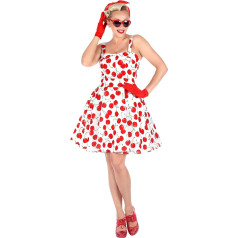 White Rock Womens Ladies 50S n Roll Rockabilly Fancy Dress Costume Outfit S