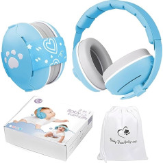 2 In 1 Gehörschutz Baby, 25db Lärmschutz Herz Kopfhörer Kinder, mit Geräuschunterdrückung, Baby Gehörschutz Ohrenschützer für Bis 48 Monate ideal für Alltag & Reisen