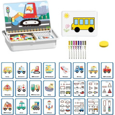 Magnetic Jigsaw Puzzle for Travelling, Double-Sided Educational Toy for Kids and Adults Ages 14 and Up (A)