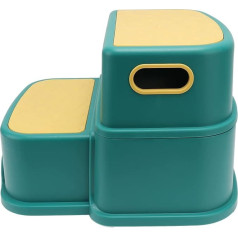 3 Piece Toddler Step Stool, Non-Slip Plastic Base for Kids, Two Tier Stool, Step Stool for Bathroom, Toilet, Storage and Organization (Pink)