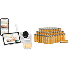 LeapFrog LF925HD Baby Monitor with Camera & Amazon Basics AA Alkaline Batteries, Powerful, 1.5 V, Pack of 100