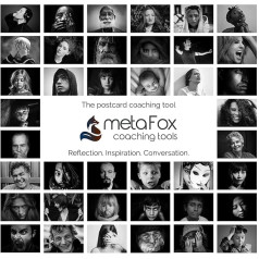 metaFox Deep Pictures Portraits of Emotions - 52 Black and White Coaching Cards for Emotional Mindfulness, Therapy & Counseling, Reflection Set for Teens & Adults