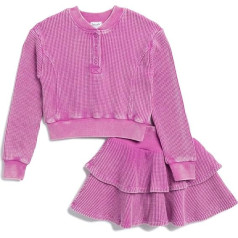 Splendid Girls' Playful Perry Long-Sleeved Top And Ruffle Skirt Set Skirt Set