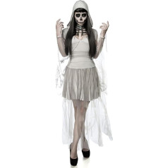Fancy Skeleton Costume Halloween Ghost Dress Women Grey Horror Zombie Vampire, Color:Gray;Size:XS-M