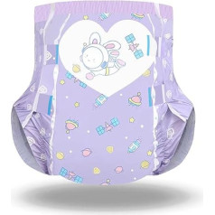 Landofgenie Adult Printed Nappy Underwear Medium Overnight Adult Baby Night Nappies with Tabs 10 Pieces (Medium 28 - 38 Inches)
