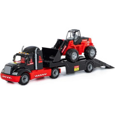 Polesie MAMMOET Low Loader Truck with Shovel Loader Wheel Loader Construction Sites Vehicle