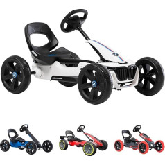 BERG Pedal-Gokart Reppy BMW mit Soundbox | KinderFahrzeug, Tretfahrzeug mit hohem Sicherheitstandard, Mit Option zur Soundbox, Kinderspielzeug geeignet für Kinder im Alter von 2.5-6 Jahren, White/Blue