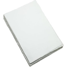 Fausta Handgefertigtes Baumwollpapier, 150 g/m², weißer Büttenrand, säurefrei, umweltfreundlich, für Aquarell, Zeichnen, Skizzieren und Kalligraphie (75 Blatt) (29,7 x 21 cm (A))