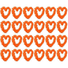 24 x Hen Party Feather Boa Accessories 180cm Long 80g Orange