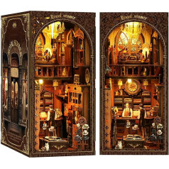 Book Nook Kit - DIY Miniatur Puppenhaus Kit mit Möbeln und LED Licht, 3D Puzzle Holzkunst Buchstützen, Modellbausätze für Erwachsene und Jugendliche (Royal Tailor Shop)