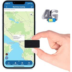 TKMARS TK901 Mini GPS Tracker 4G Car GPS Tracker, Magnetic Real-time Tracking with Multiple Alarms, Works via APP/Web, 600mAh Rechargeable