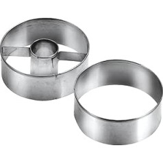 Tescoma Round-Shaped Shortcake Cutters-Medium, 2 Pcs Delicia, Assorted, 16 x 7.5 x 1.9 cm