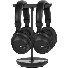 SIMOLIO JH737D2 Dual Wireless Headphones for TV, Bluetooth Headphones for TV with Transmitter Charging Station, TV Headphones Wireless for Seniors, Volume Control, No Delay, Bypass to Soundbar