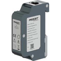 PROCET Ethernet Surge Protector Gigabit DIN Rail - 20KV IEEE802.3bt/PoE++ Up to 120W Gigabit PoE 10KA Lightning Suppressor, -40℉ to 185℉, Industrial Zinc Alloy, Gas Discharge Tube-PT-PR01G-DIN