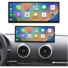 Ninetom Car Radio 12.3 Inch Touch Screen with Wireless Carplay & Android Car for 2014-2019 Audi A3 S3 with MIB System, Supports Mirrorlink, Camera, Navigation, Siri, Music