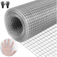 Rodent Grid Wire Mesh Panels, Galvanised Wire Mesh Roll, Rodent Grid, Barrier of Rats, Mouse, Squirrels and Birds, Internal and External Pest Control (400 mm x 6 m)