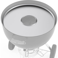 Onlyfire Fire Plate, Stainless Steel Grill Plate, Diameter 54.6 cm Grill Ring, Fire Ring with Oil Fridges, BBQ Disc for Weber 57 cm Charcoal Kettle Grill, Smoker Oven, Round Grills, BBQ Plate, Silver