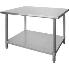 Centrālais galds ar pieskrūvētu plauktu Budget Line - 120x60x85 cm