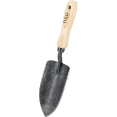 D&O Welldone - Plant Trowel (Bristle Steel) with Wooden Handle Ash Ground Cutting Edge Total Length 34 cm, Flower Trowel, Garden Trowel, Garden Shovel, Flower Shovel, Hand Shovel