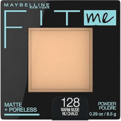 Maybelline New York Fit Me Matte + Poreless Pressed Face Powder Makeup, Warm Nude, 0.28 Ounce, Pack of 1