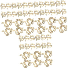 SAFIGLE 3 Sätze Nageldekore Charme Dekoration Nagel Charms Nagelanhänger Für Nagelkunst Manikürezubehör Für Frauen Süße Nagelanhänger Zinklegierung Golden 50 Stück * 3