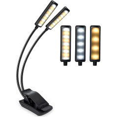 CCHKFEI Reading Lamp Book Clamp Light Rechargeable Battery Reading Lamp with 18 LED Book Lamp LED Reading Lamp Clamp Lights for Music Stand USB Book Lamp for Travel Children and Bookworms