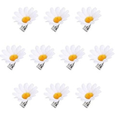 Lurrose Pack of 10 Daisy Flower Hair Clips