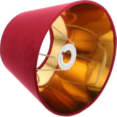 Fabric Table Lampshade E27 Red Velvet Pendant Lamp Shade Table Lamp Shade Golden Inner Liner 25 cm Ceiling Lamp Pendant Light Wall Light Protective Cover Decoration
