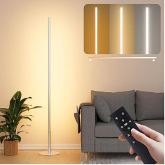 Floor Lamp LED Dimmable, Floor Lamp Living Room Modern Floor Lamp with Remote Control LED Floor Lamp with Continuous 2700 K - 6500 K Colour Temperatures and Brightness, Light Column for