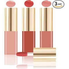 Set of 3 Liquid Blush Stick Set, Liquid Blush Stick, Peach Pink Cream, Blusher Set, Creamy Blush Face, Matte Long-Lasting Blush Stick, Natural Cosmetics for Cheek