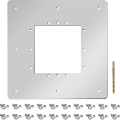 XJJ Standard-Pool-Skimmer-Reparatur-Set, 304 Edelstahl, 31,8 cm B 30,5 cm H, kompatibel mit Hayward SP1091LX SP-2094 1094SPA 1094H 10950M Hydrotools 8940, Poolwand-Reparaturplatte, Öffnung 14,7 cm H x