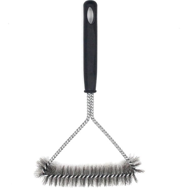 Grill Brush, Grill Cleaning Brush with Extra Long Stainless Steel Bristles, Stainless Steel Spatula and PP Heat Insulation Handle, for Gas Grill, Charcoal Grill, Kettle Grill, Electric Grill and Grill