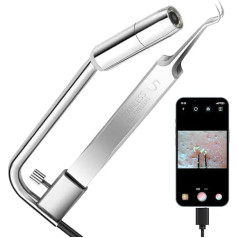 Black Head Visual Facial Tool Remover with Camera HD Camera 20X Magnification 1080P Suitable for Men and Women Pore Cleanser (Silver)