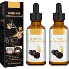 Black Shouwu Nourishing Serum, Natural Ganoderma Polygonum Extract, Herbal Essence for Grey Hair, Care for Damaged Hair, Improves Shine