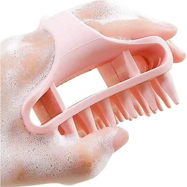 Silicone Scalp Massage Set - Soft Silicone Scalp Brush, Waterproof Hair Scalp Massage Set, Sharp Exfoliating Scalp Scrubber, Stimulates Blood Circulation, Promotes Hair Growth, Removes