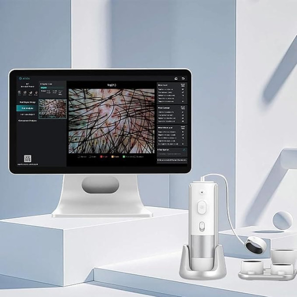 STMKB Intelligent Scalp Detector, 16 Million Hair Follicle Analyser, 3 Spectrum Detection, Hair Follicle, Hair and Other Microstructure Analysis, for Analysis and Care of Hair Condition