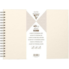 Clairefontaine 95433C DIY Album 40 Sheets White 200 g Format 32 x 24 cm Hard Cover Ivory Mother of Pearl 1 Piece