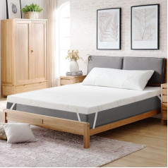 NOFFA Viscoelastic Mattress Toppers, 120 x 190, 5 cm, Comfort Memory Foam Topper for Box Spring Bed, Mattress Topper Includes a Removable Cover with Adjustable Straps