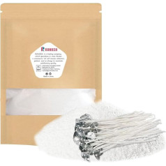 Ronoza® Candle Sand 1000 g with Wick, Candle Sand with Wick, Candle Sand, Pearled Candle, Wax Granules for Wax Candle Making Yourself, Candle Wax for All Sizes, Gift Set, Universal Use