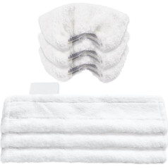 ANBOWEI Microfibre Cloth for Karcher Steam Mops, Pack of 6, Compatible with Karcher EasyFix SC2, SC3, SC4, SC5, Steam Cleaner Pads, Washable (3 Bases + 3 Hand Nozzles)