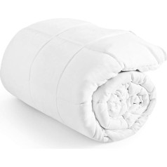 Mister Sandman Duvet 140 x 200 cm, Warm Winter Duvet, Microfibre Duvet in Comfort Size, Duvet with Extra Length, Hollowfibre Filling, White Cover